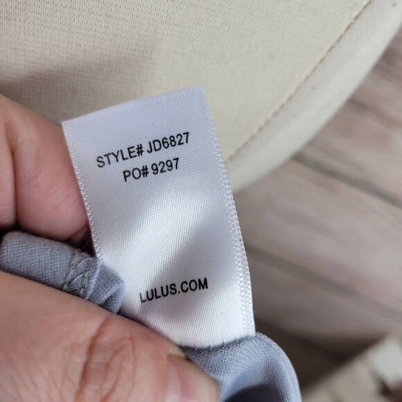 Lulus Sheer Determination Light Gray Mesh Skater Dress Size‎ Medium - Picture 9 of 9